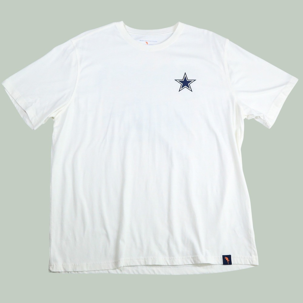Margaritaville Dallas Cowboys Shirt Mens XL Ivory Graphic Tee Island Reserve